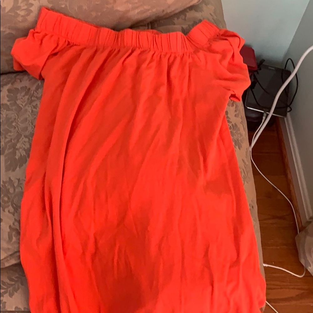 Off the Shoulder H&M Orange Dress